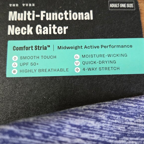 Comfort Stria Tube Neck Gaiter Turtle Fur Multi Functional - Picture 3 of 7